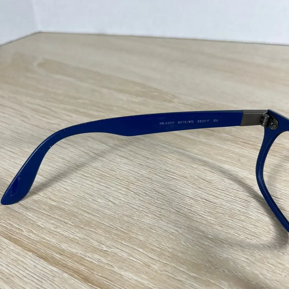 Ray-Ban RB4207 6015/8G LiteForce Sunglasses Blue Frames Only DAMAGED 55-17 Italy
